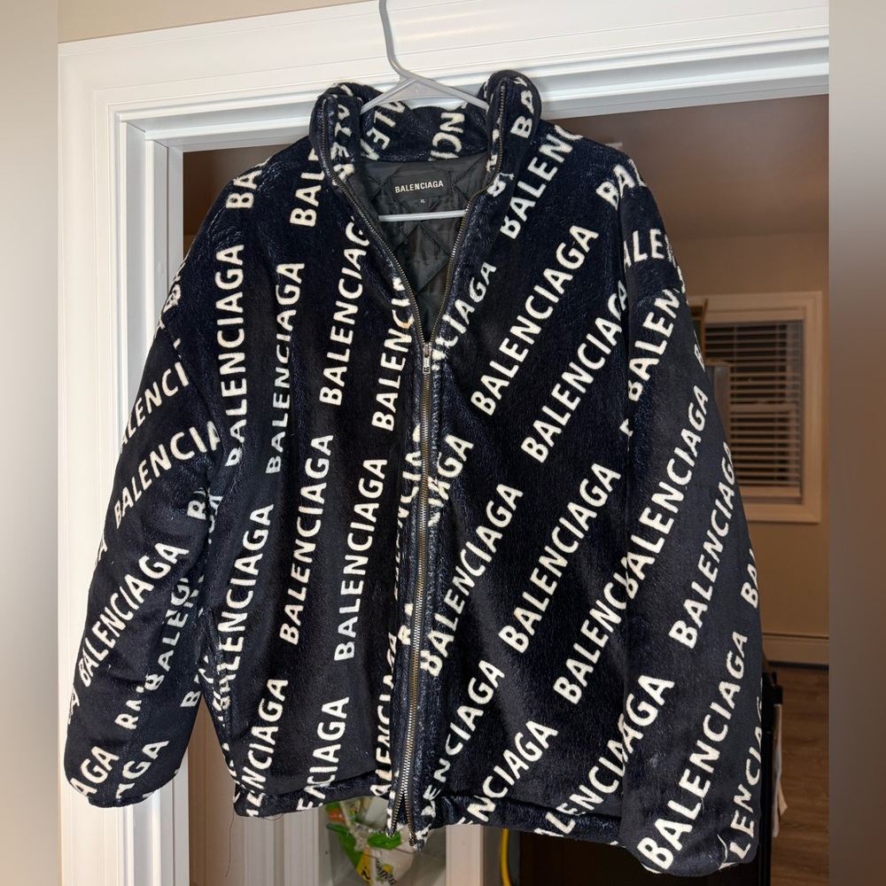 Balenciaga Quilted Black and Cream Jacket